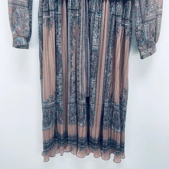 Vintage Lady Carol of New York Dress Size L Women’s Pleated Brown